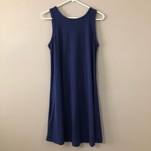 Blue Jersey Tank Swing Dress